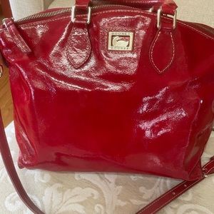 Dooney & Bourke Vintage “rare” red patent leather handle/crossbody bag